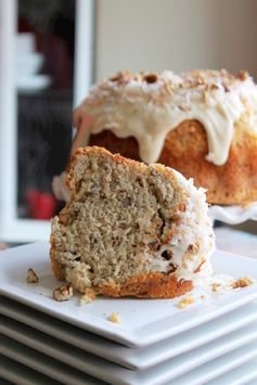 Coconut Pecan Pound Cake with Coconut Cream Cheese