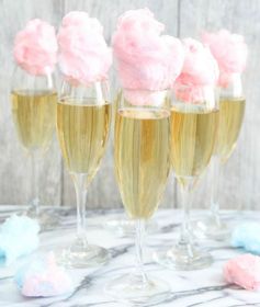 Cotton Candy Champagne Cocktails