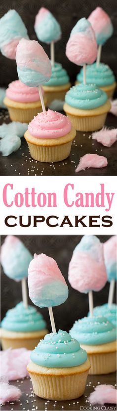 Cotton Candy Cupcakes