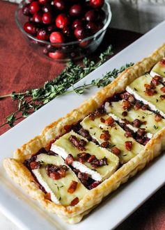 Cranberry Brie Tart with Pancetta & Thyme