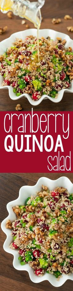 Cranberry Quinoa Salad with Candied Walnuts