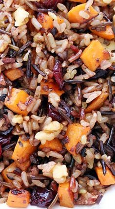 Cranberry, Walnut & Sweet Potato Wild Rice Pilaf