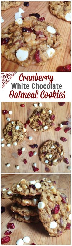 Cranberry White Chocolate Oatmeal Cookies