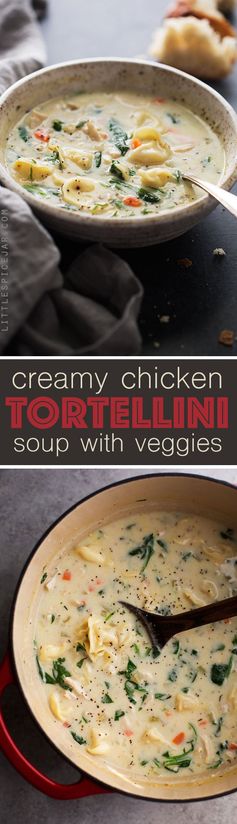 Creamy Chicken Tortellini Soup