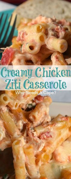 Creamy Chicken Ziti Casserole