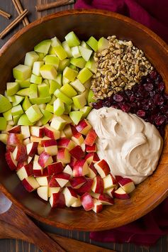 Creamy Cinnamon Apple and Walnut Fruit Salad