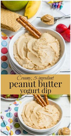 Creamy peanut butter yogurt dip