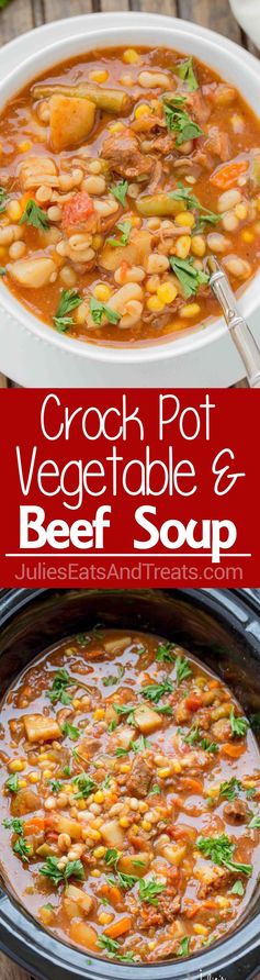 Crock Pot Beef and Vegetable Soup