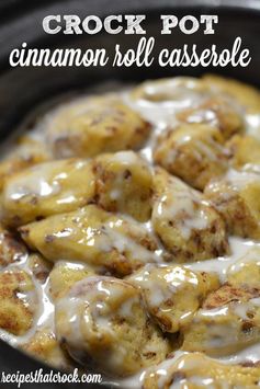 Crock Pot Cinnamon Roll Casserole