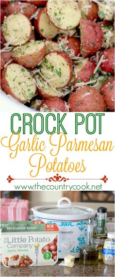 Crock Pot Garlic Parmesan Potatoes