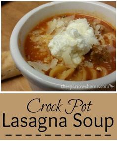 Crock Pot Lasagna Soup