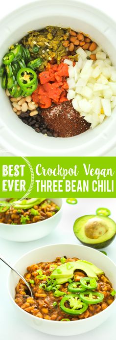 Crockpot Three Bean Vegan Chili