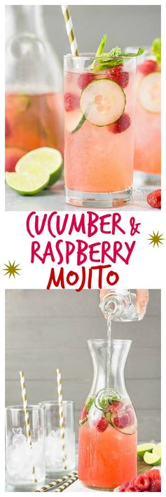 Cucumber & Raspberry Mojito