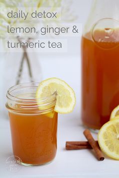 Daily detox lemon, ginger & turmeric tea