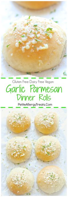Dairy Free Garlic Parmesan Gluten Free Dinner Rolls