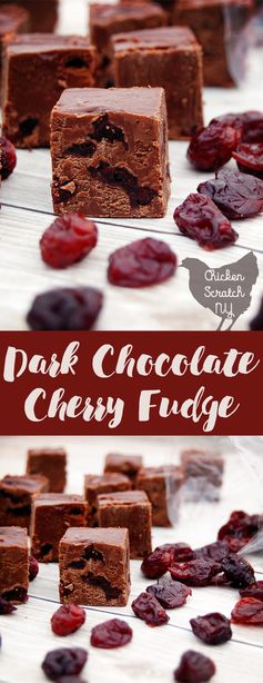 Dark Chocolate Cherry Fudge