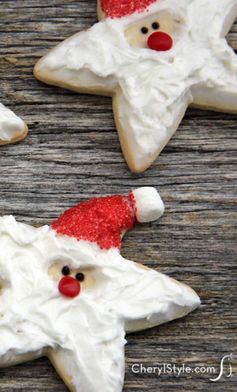 decorated Santa cookies