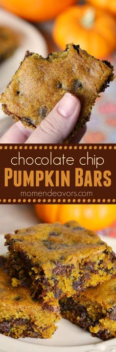 Delicious Pumpkin Chocolate Chip Bars