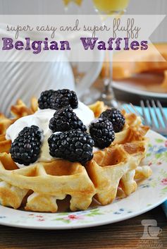 Easy and Fluffy Belgian Waffles