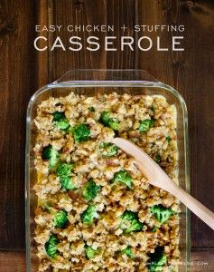 Easy Chicken and Stuffing Casserole