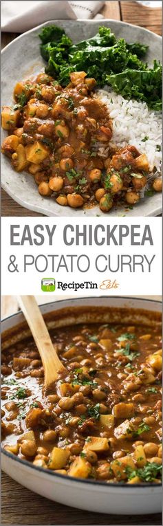 Easy Chickpea & Potato Curry (Chana Aloo Curry