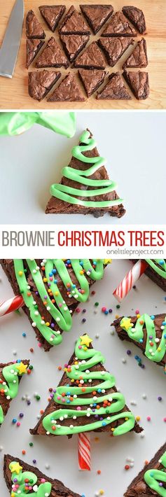 Easy Christmas Tree Brownies