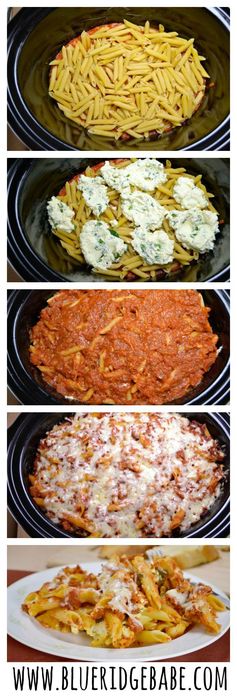 Easy Crockpot Baked Ziti