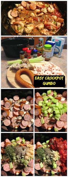 Easy Crockpot Chicken, Sausage and Shrimp Gumbo