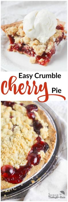 Easy Crumble Cherry Pie