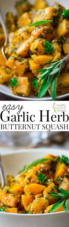 Easy garlic herb butternut squash