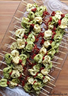 Easy Pesto Tortellini Skewers