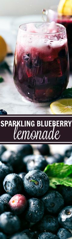 Easy Sparkling Blueberry Lemonade