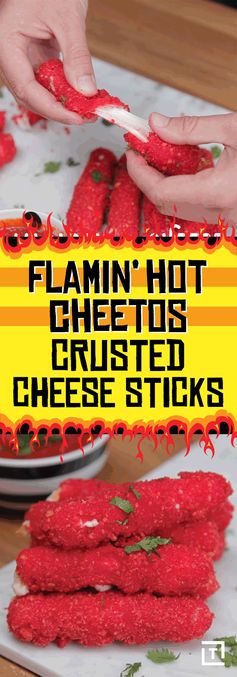 Flamin' Hot Cheetos-Crusted Cheese Sticks