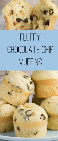 Fluffy Chocolate Chip Muffins