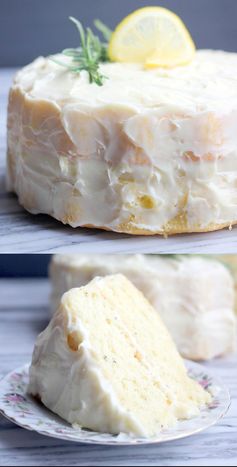 Fluffy Lemon-Rosemary Layer Cake