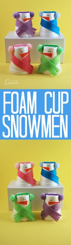 Foam Cup Snowmen