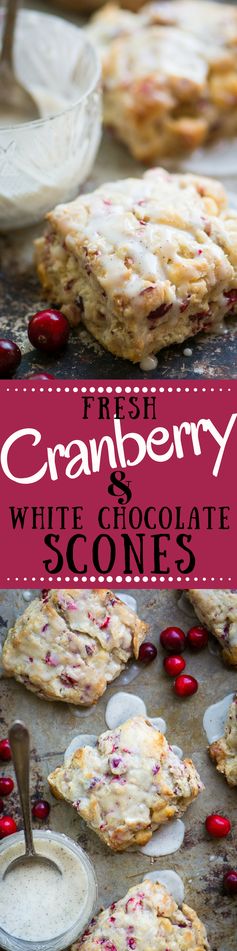 Fresh Cranberry White Chocolate Scones