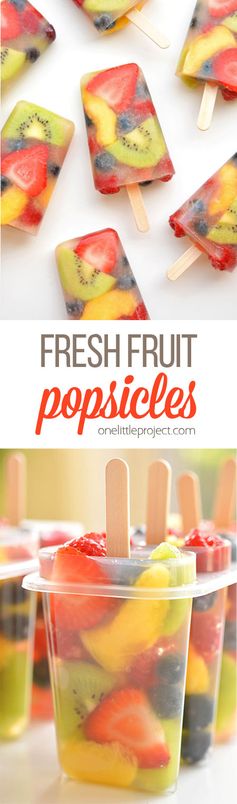 Fresh Fruit Popsicles | Fruit Salad Ice Pops