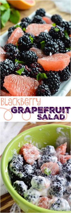 Fresh Fruit Salad with Blackberries and Grapefruit