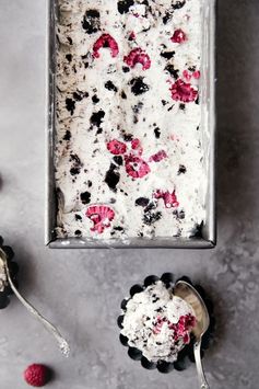 Fresh Raspberry Cookies and Cream Ice Cream