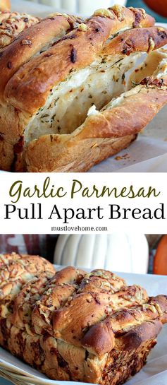 Garlic parmesan pull apart bread