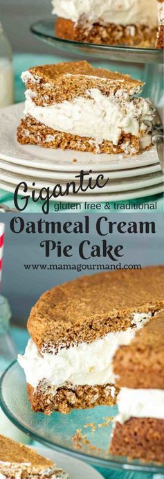 Gigantic Homemade Little Debbie's Oatmeal Cream Pie Cake