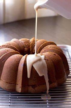 Gingerbread Bundt Cake with Maple Glaze