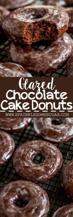 Glazed Chocolate Cake Donuts