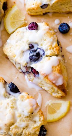 Glazed Lemon Blueberry Scones