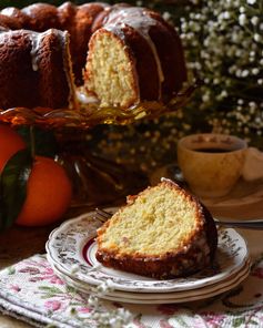 Glazed Orange Almond Bundt Cake