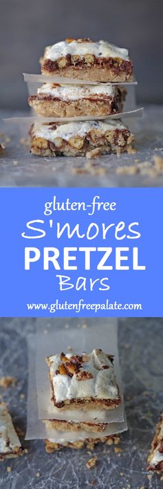 Gluten-Free S'mores Pretzel Bars (6 Ingredients