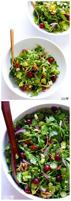 Grape, Avocado and Arugula Salad