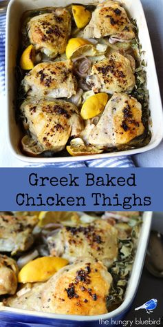 Greek Baked Chicken Thighs