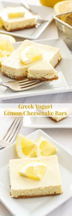 Greek Yogurt Lemon Cheesecake Bars